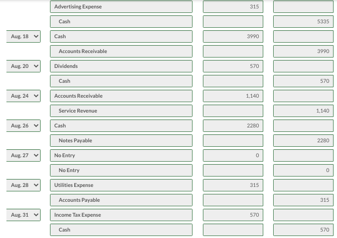 Services Inc. showed the following balances: Cash $4,560, Accounts Receivable $1,710, Supplies
