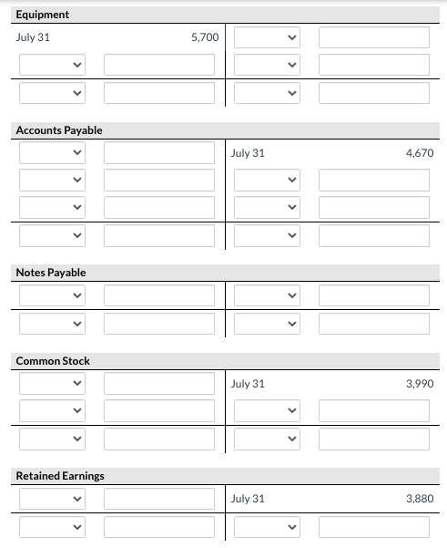 $3,880. During August, the following transactions occurred. Aug. 3 Collected $1,370 of