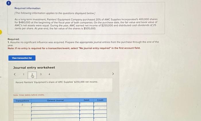 leave a like Required information (The following information applies to the questions