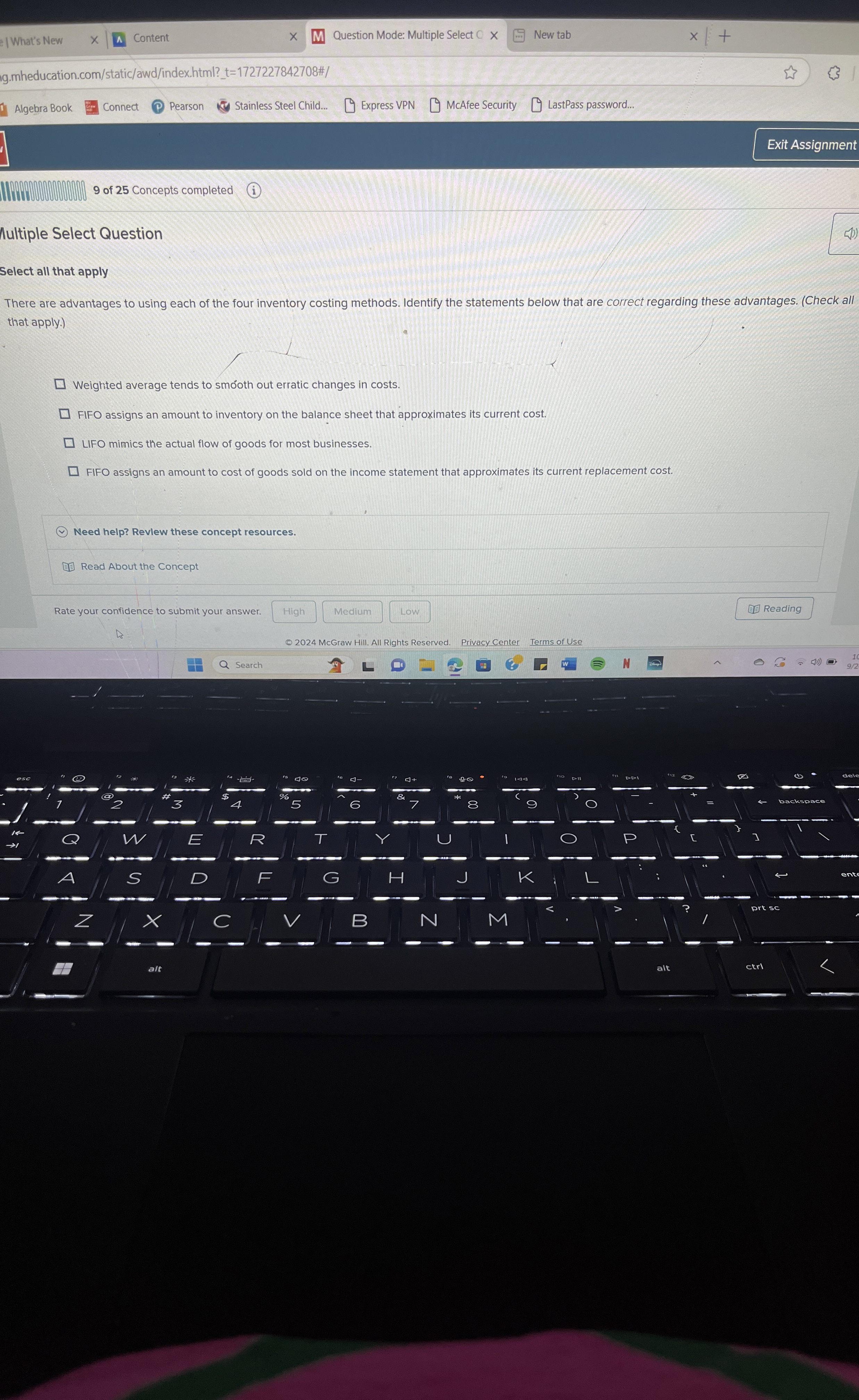  Select all that apply There are advantages to using each of