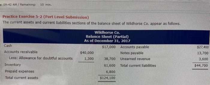  e: 09:42 AM / Remaining 10 min Practice Exercise 5-2 (Part