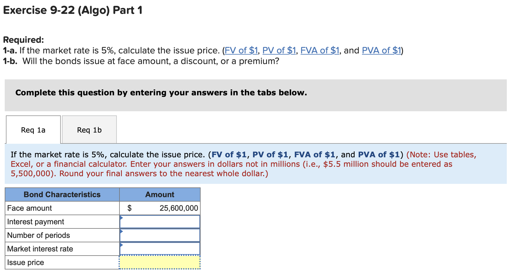  Exercise 9-22(Algo) Part 1 On January 1,2024, Water World Issues $25.6