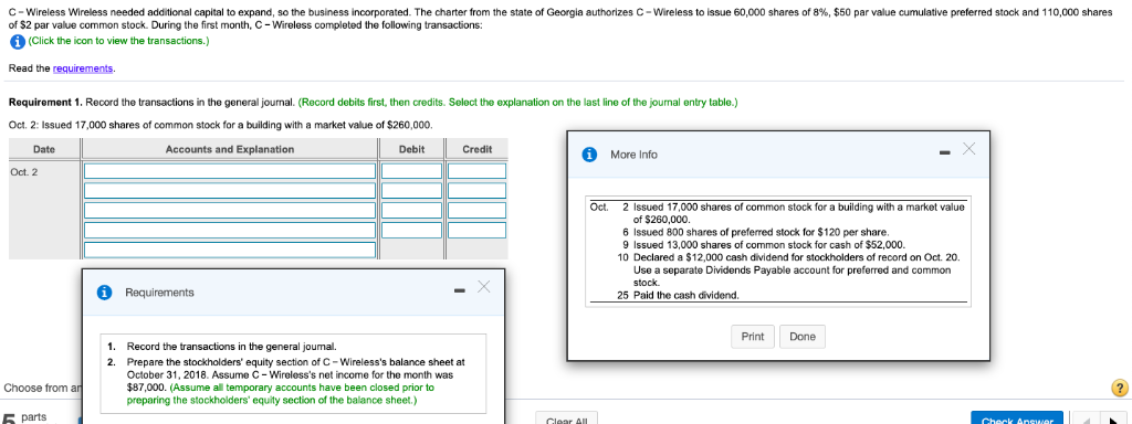  C-Wireless Wireless needed additional capital to expand, so the business incorporated.