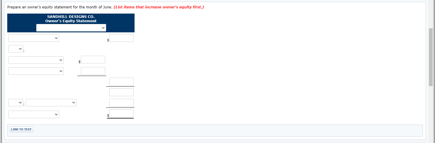 1-03A al-a3,b1-b2 On June 1, Dorothy Taylor started Sandhill Designs Co., a