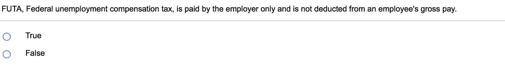 create? Income taxes are withheld from each employee's paycheck. FUTA, Federal unemployment
