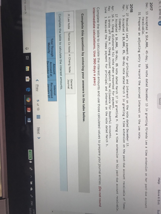  Help Save & Exit Sub 2017 Dec. 13 Accepted a $14,eee,