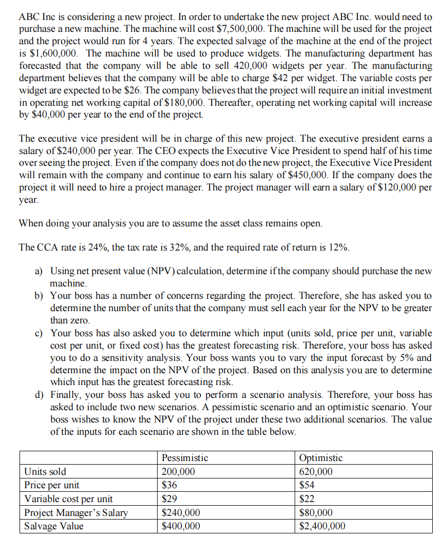  Please solve using Microsoft Excel and provide formulatext screenshots ABC Inc
