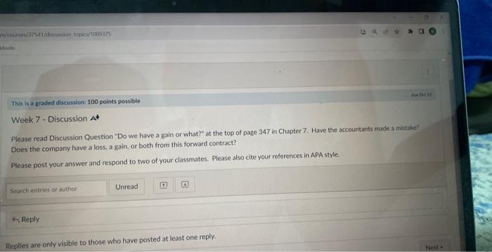  Please read Discussion Question "Do we have a gain or what?"