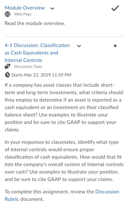  due on 3/28/2019 Module Overview Web Page Read the module overview