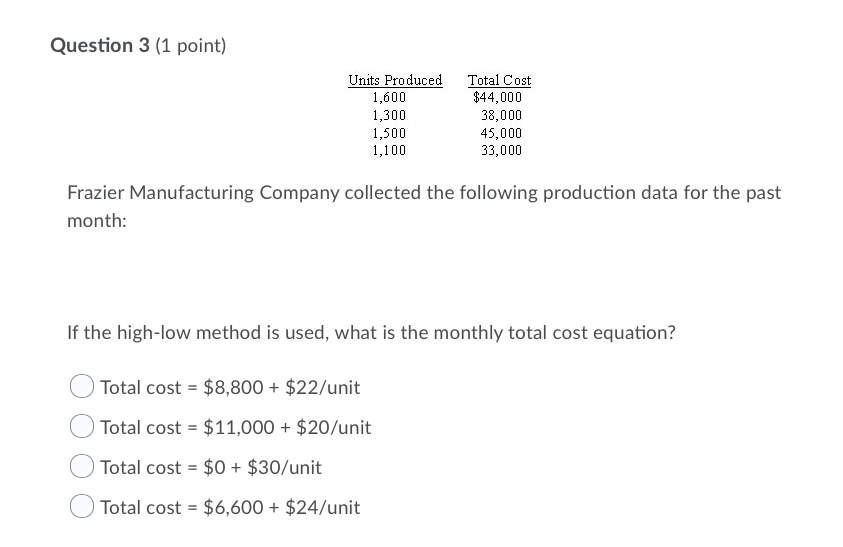 costs will remain the same. Osome costs will change, others will remain