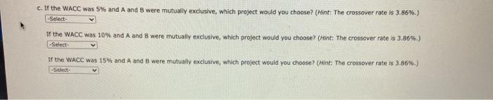 flows (in Millions): 0 1 2 3 Project A -$20 $5 39