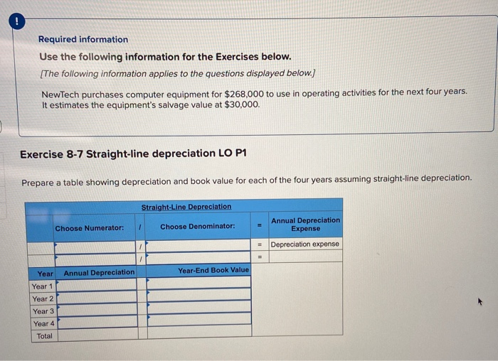  Please help with this. Required information Use the following information for