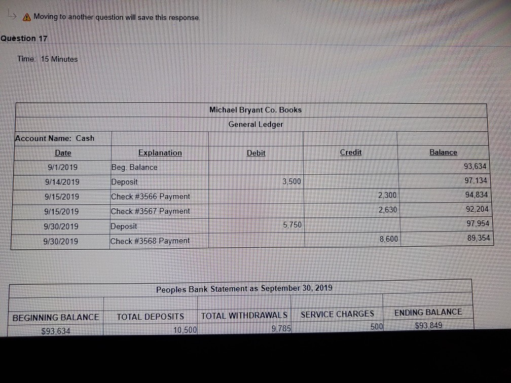 A Moving to another question will save this response. Time: 15