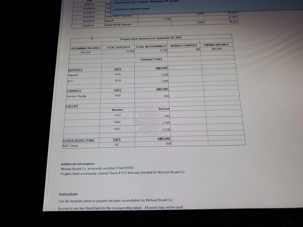Minutes Michael Bryant Co. Books General Ledger Debit Credit Balance 3,500 Account