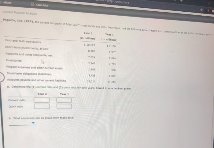  ebook unprogress-false Calculator Current Position Analysis PepsiCo, Inc. (PEP), the parent
