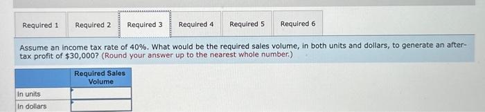 dollars, to generate a pretax profit of $30,000 ? (Round your answ