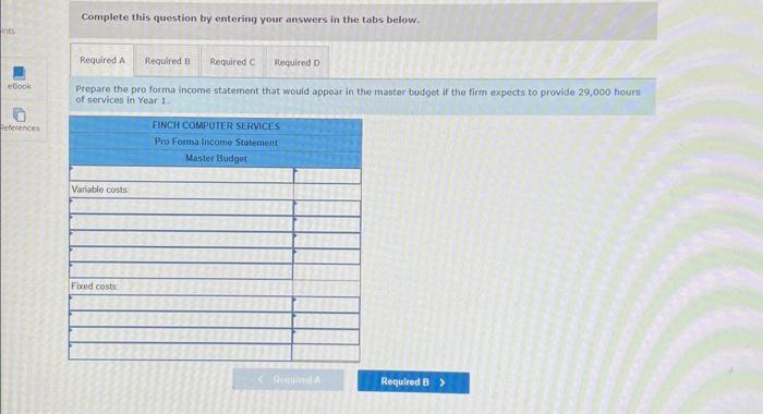 below. Propare the pro forma income statement that would appear in the