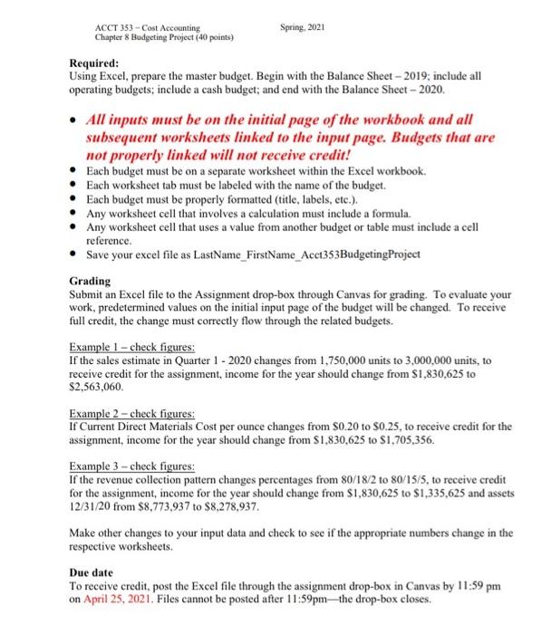 is worth 40 points. Budget Problem: Better Plants, Inc, manufactures small biodegradable