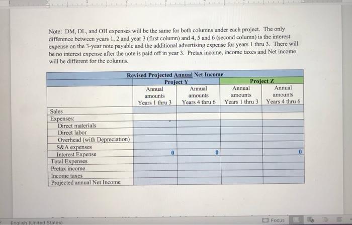 $1) (Use appropriate factor(s) from the tables provided.) Project X Project 2