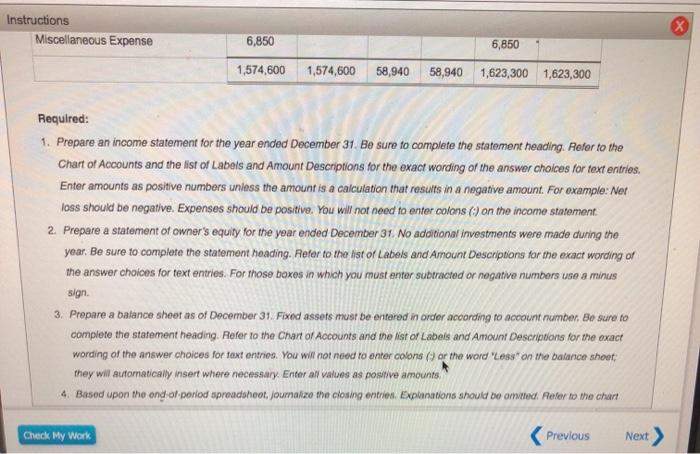 should be omitted. Refer to the chart of accounts for the exact