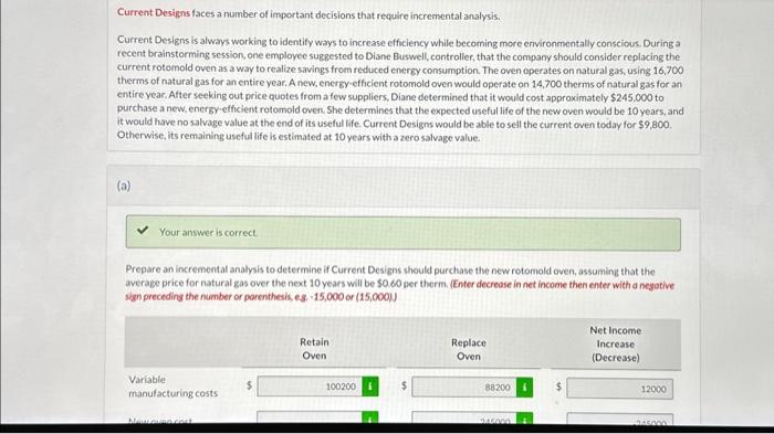 do part B only! do part b. Current Designs faces a number