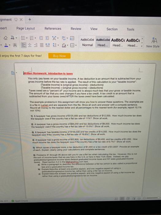  gnment OX + nsert Page Layout References Review View Section Tools