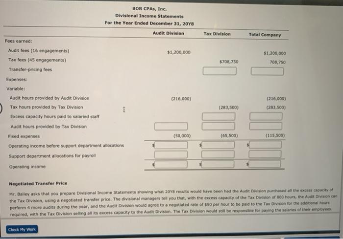 audits of both public companies and privately owned companies. BOR'S CPAs also