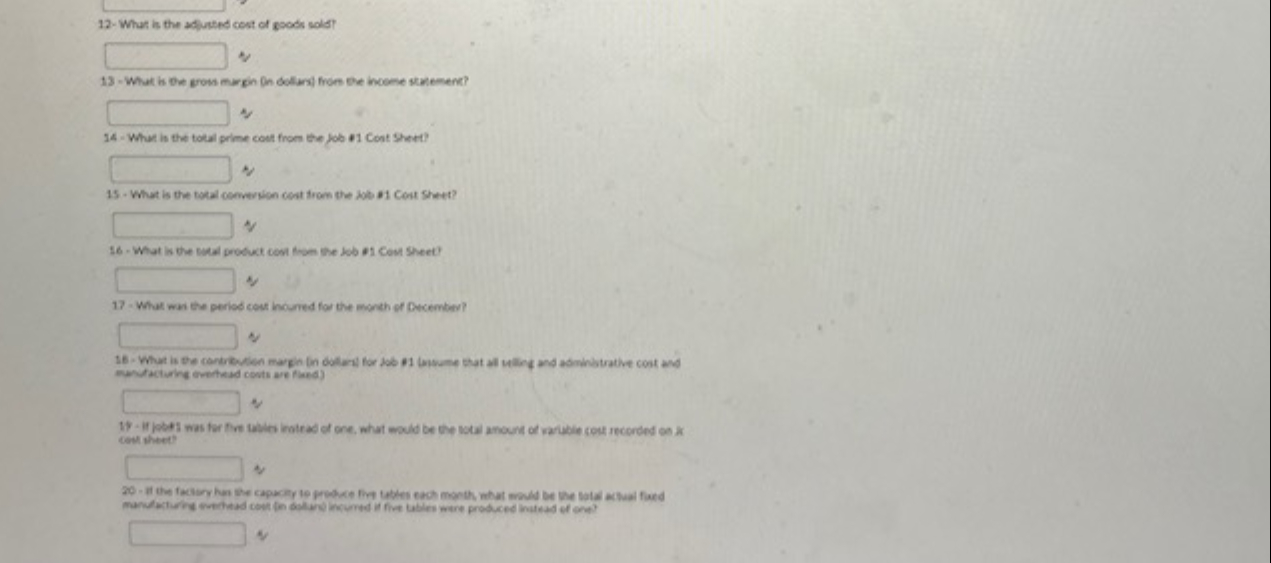  Dec 1: Raw materials purchased on account, $25,00012- Whut is the