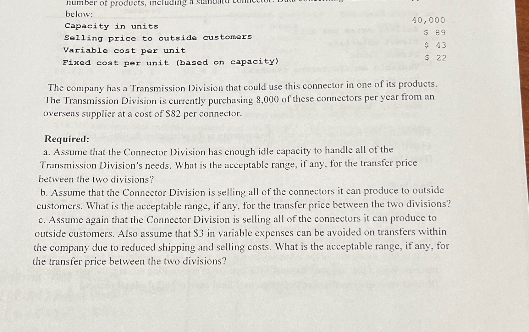  Answer this in 15 mins. Managerial accounting 