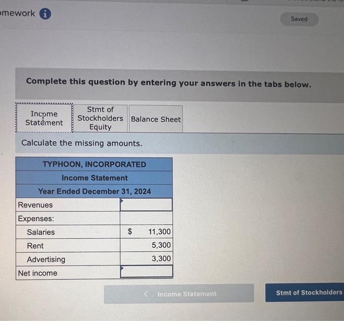 and stockholders' equity ? Complete this question by entering your answers in