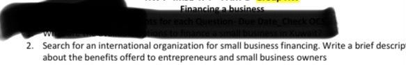 What are the available options to finance a small business in Kuwait?