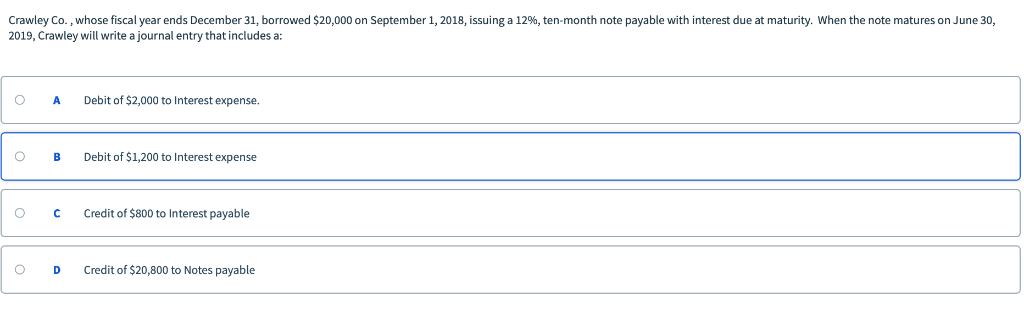  Please show your work! Crawley Co., whose fiscal year ends December