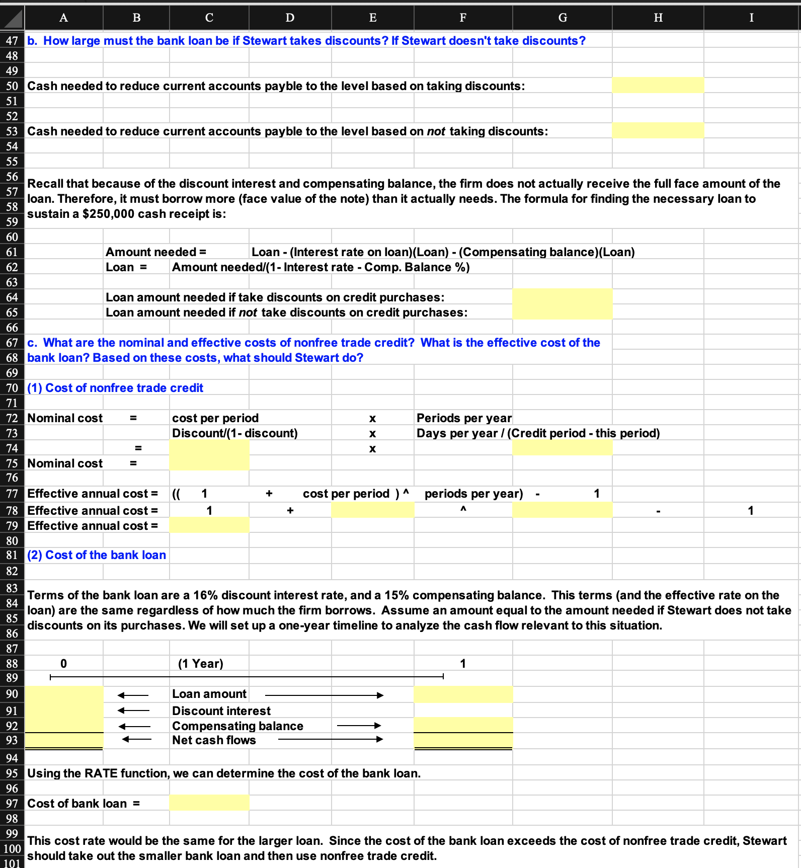 E F G H I J 7 Stewart Manufacturing buys on terms