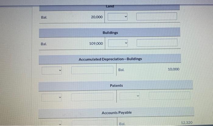 Accounts Receivable Allowance for Doubtful Accounts Equipment Accumulated Depreciation-Equipment Buildings Accumulated Depreciation