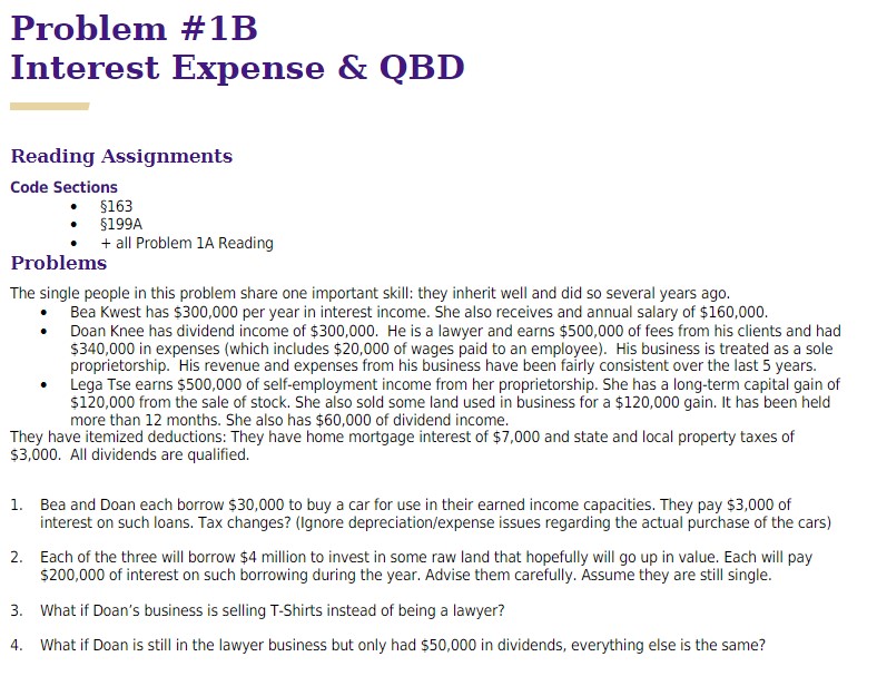 Problems The single people in this problem share one important skill: