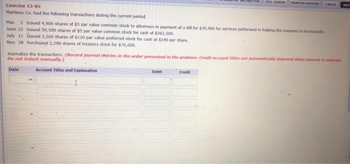  OCTO FULL SCREEN PRINTER VERSION + TI Exercise 13-05 Martinez Co.