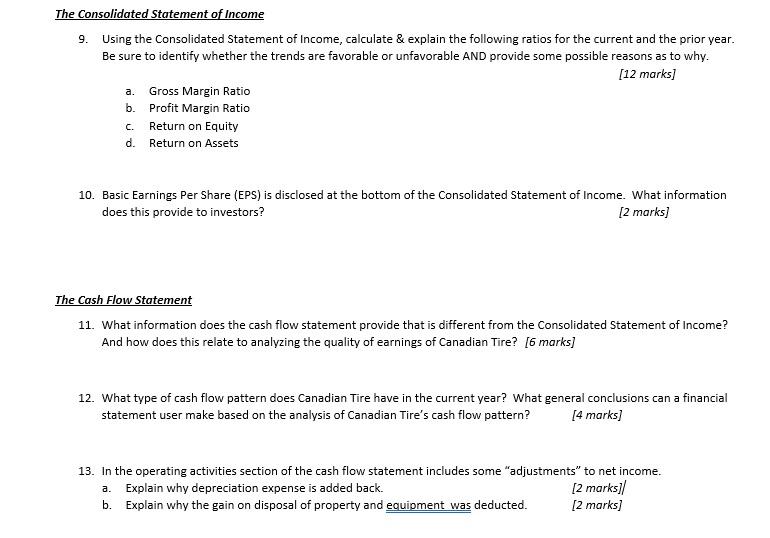  Case Study Regarding Canada Tire . Base on year 2020 Accounting