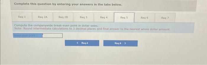 format segmented income statement shown below. In preparing these statements, the intern