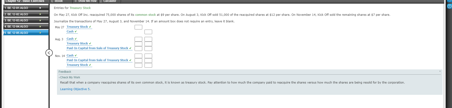Chapter 12 - Basic Exercises eBook Show Me How Calculator 1.