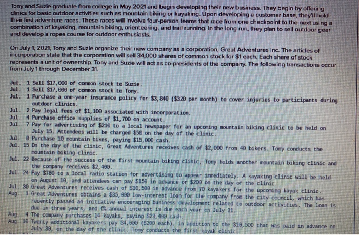  dinics for basic outdoor activities such as mountain biking or kayaking.