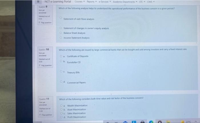  NCT e-Learning Portal Con Reports - A CONS Which of the