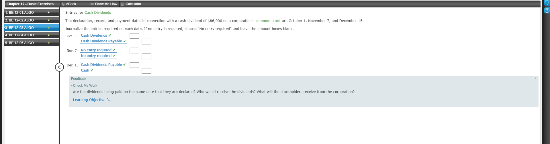  Chapter 12 - Basic Exercises eBook Show Me How Calculator 1.