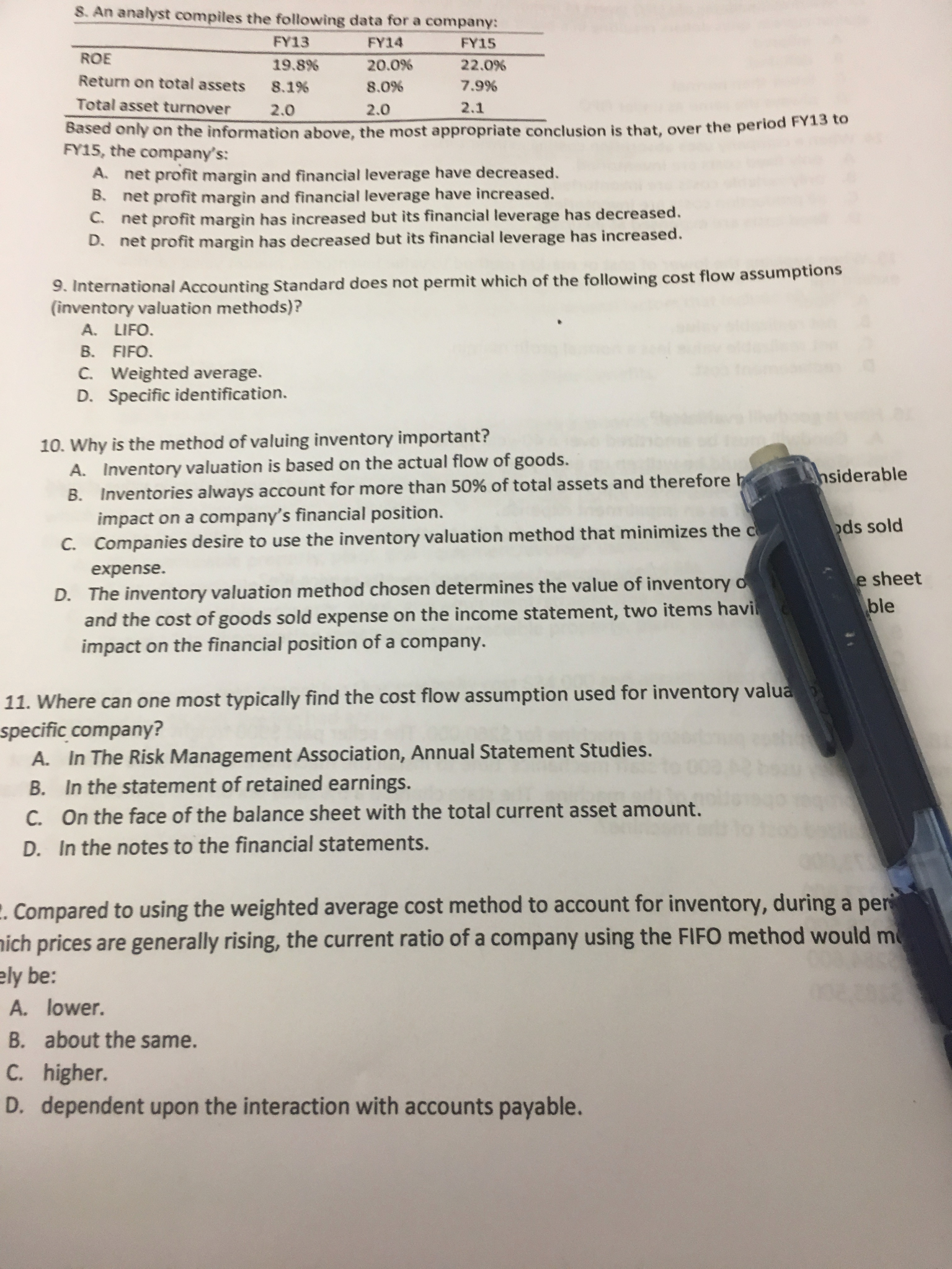  Based only on the information above, the most appropriate conclusion is