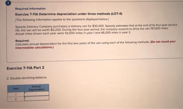 following information applies to the questions displayed below) Speedy Delivery Company purchases