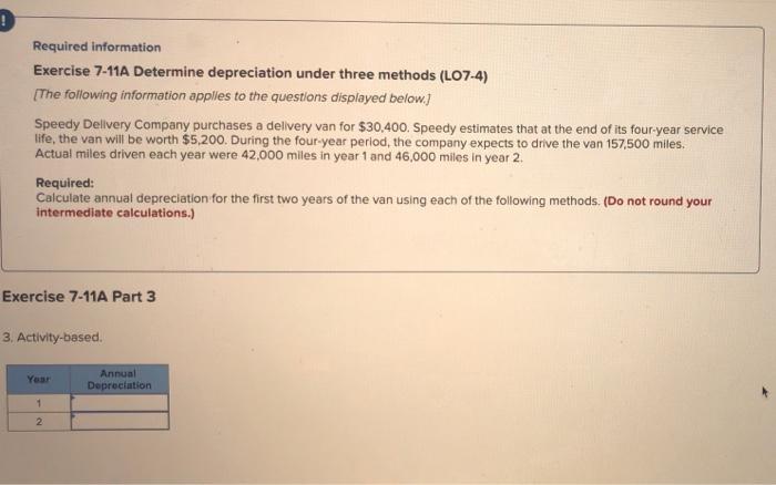 a delivery van for $30,400. Speedy estimates that at the end of