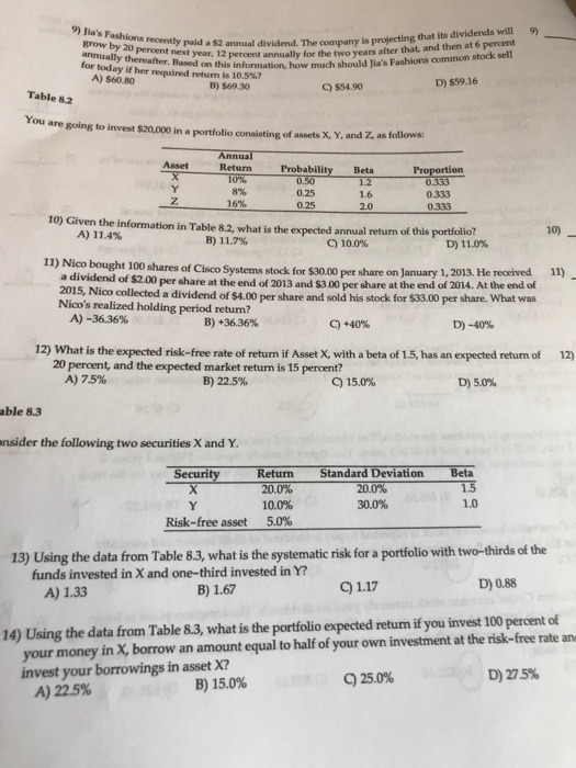  Please show your excel work for eaxh quesion. Thank you. 9)