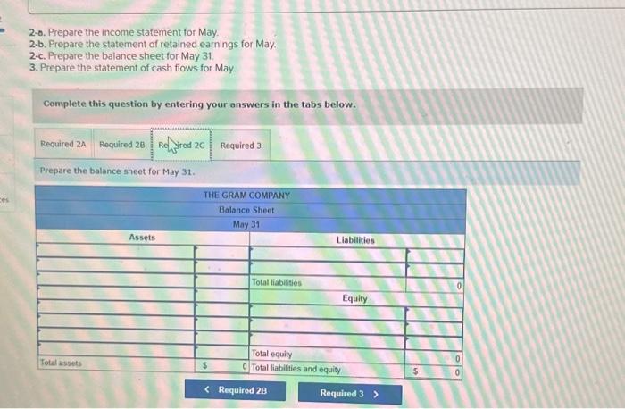 question by entering your answers in the tabs belov Prepare the statement