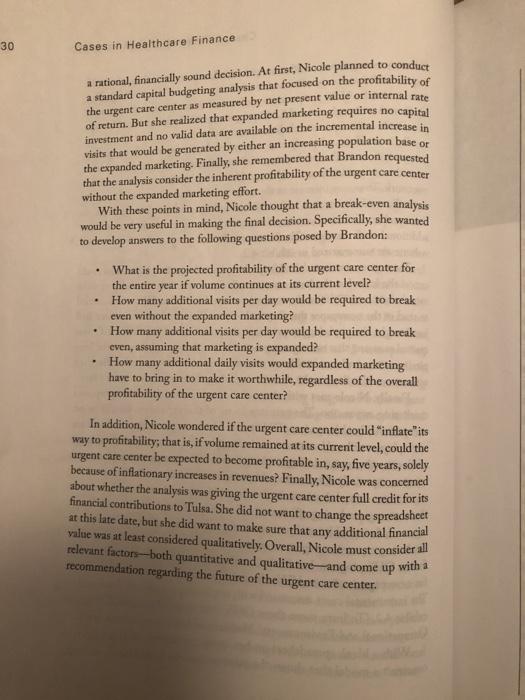 MEMORIAL HOSPITAL BREAK-EVEN ANALYSIS 4 Tulsa MEMORIAL HOSPITAL (TMH), an acute care