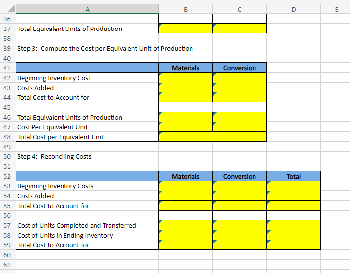 & Conversion & \\ \hline 29 & Units Completed and Transferred &