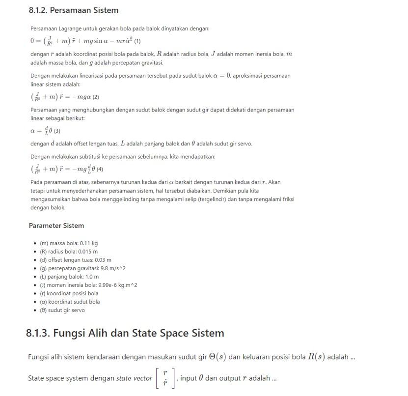 .docx, .odt) which include: A. Description of the system B. System differential